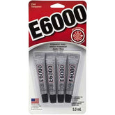 E-6000 Clear Mini Glue Tubes – 5.3ml (4-Pack)
